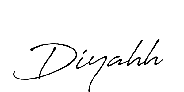 Create a beautiful signature design for name Diyahh. With this signature (Antro_Vectra_Bolder) fonts, you can make a handwritten signature for free. Diyahh signature style 7 images and pictures png