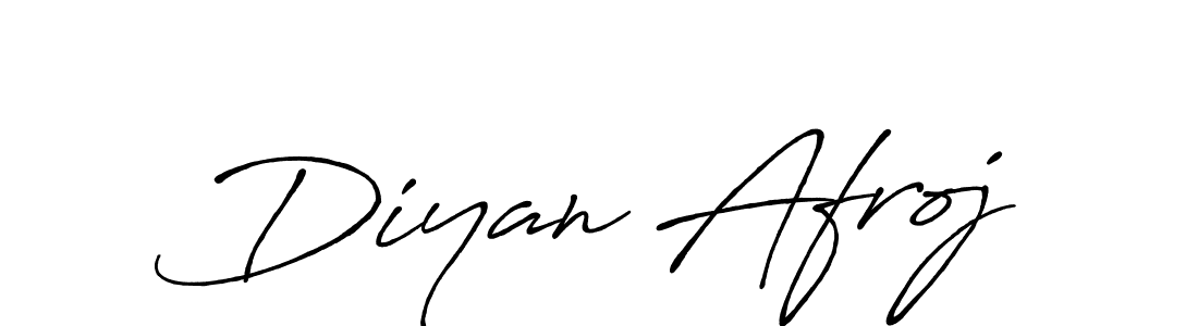 Also we have Diyan Afroj name is the best signature style. Create professional handwritten signature collection using Antro_Vectra_Bolder autograph style. Diyan Afroj signature style 7 images and pictures png