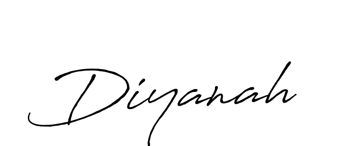 Make a beautiful signature design for name Diyanah. With this signature (Antro_Vectra_Bolder) style, you can create a handwritten signature for free. Diyanah signature style 7 images and pictures png