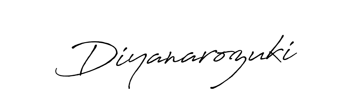 How to make Diyanarozuki name signature. Use Antro_Vectra_Bolder style for creating short signs online. This is the latest handwritten sign. Diyanarozuki signature style 7 images and pictures png