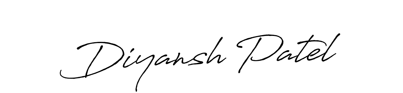 You can use this online signature creator to create a handwritten signature for the name Diyansh Patel. This is the best online autograph maker. Diyansh Patel signature style 7 images and pictures png