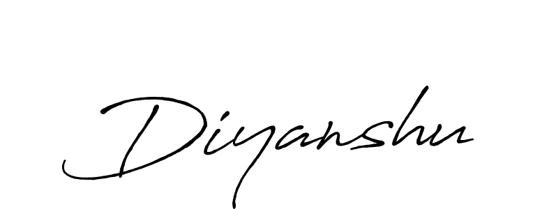 Design your own signature with our free online signature maker. With this signature software, you can create a handwritten (Antro_Vectra_Bolder) signature for name Diyanshu. Diyanshu signature style 7 images and pictures png