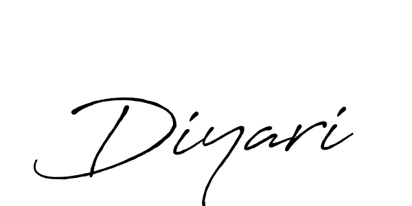 Make a beautiful signature design for name Diyari. With this signature (Antro_Vectra_Bolder) style, you can create a handwritten signature for free. Diyari signature style 7 images and pictures png