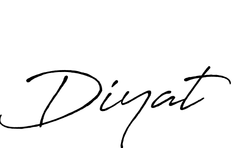 Make a beautiful signature design for name Diyat. With this signature (Antro_Vectra_Bolder) style, you can create a handwritten signature for free. Diyat signature style 7 images and pictures png