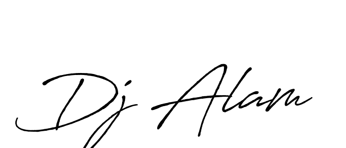 You should practise on your own different ways (Antro_Vectra_Bolder) to write your name (Dj Alam) in signature. don't let someone else do it for you. Dj Alam signature style 7 images and pictures png