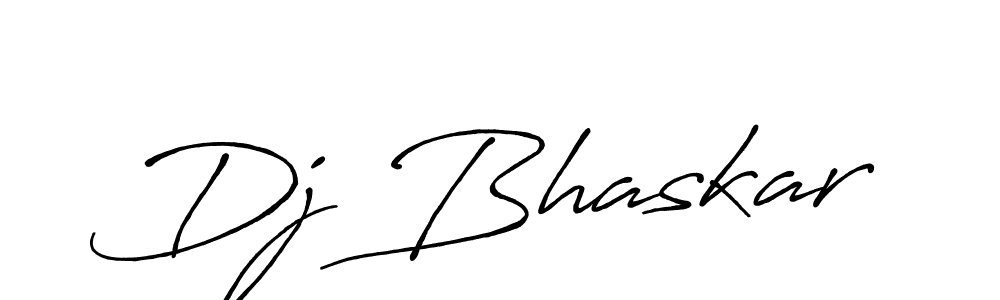 Make a beautiful signature design for name Dj Bhaskar. With this signature (Antro_Vectra_Bolder) style, you can create a handwritten signature for free. Dj Bhaskar signature style 7 images and pictures png