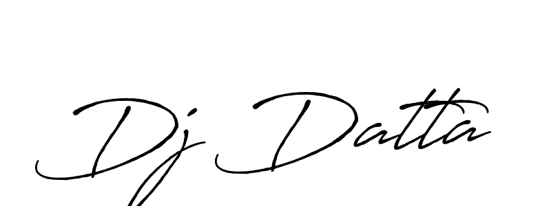 Use a signature maker to create a handwritten signature online. With this signature software, you can design (Antro_Vectra_Bolder) your own signature for name Dj Datta. Dj Datta signature style 7 images and pictures png