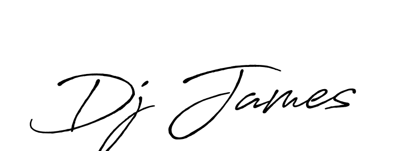 Dj James stylish signature style. Best Handwritten Sign (Antro_Vectra_Bolder) for my name. Handwritten Signature Collection Ideas for my name Dj James. Dj James signature style 7 images and pictures png