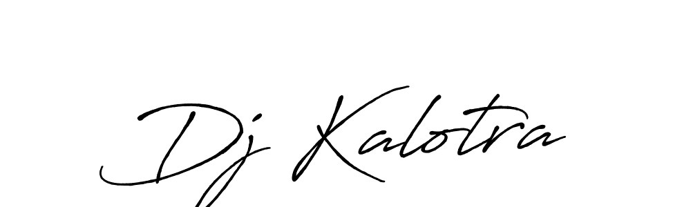 Make a beautiful signature design for name Dj Kalotra. With this signature (Antro_Vectra_Bolder) style, you can create a handwritten signature for free. Dj Kalotra signature style 7 images and pictures png