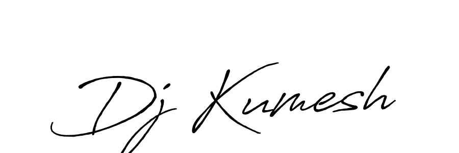 How to make Dj Kumesh name signature. Use Antro_Vectra_Bolder style for creating short signs online. This is the latest handwritten sign. Dj Kumesh signature style 7 images and pictures png