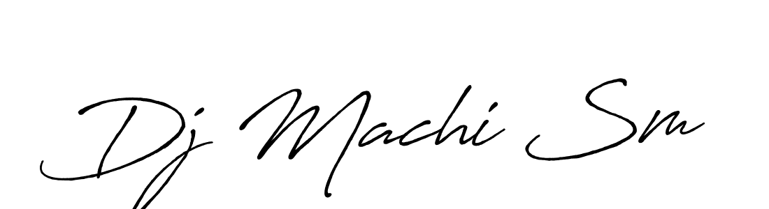 Antro_Vectra_Bolder is a professional signature style that is perfect for those who want to add a touch of class to their signature. It is also a great choice for those who want to make their signature more unique. Get Dj Machi Sm name to fancy signature for free. Dj Machi Sm signature style 7 images and pictures png