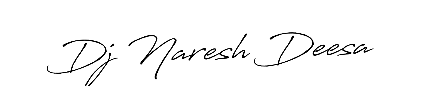 Dj Naresh Deesa stylish signature style. Best Handwritten Sign (Antro_Vectra_Bolder) for my name. Handwritten Signature Collection Ideas for my name Dj Naresh Deesa. Dj Naresh Deesa signature style 7 images and pictures png