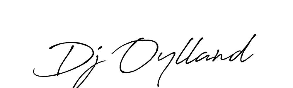 Make a beautiful signature design for name Dj Oylland. With this signature (Antro_Vectra_Bolder) style, you can create a handwritten signature for free. Dj Oylland signature style 7 images and pictures png