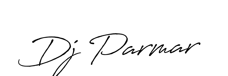 How to make Dj Parmar name signature. Use Antro_Vectra_Bolder style for creating short signs online. This is the latest handwritten sign. Dj Parmar signature style 7 images and pictures png