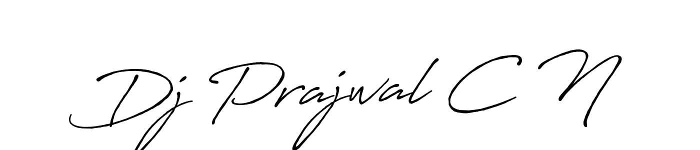 How to make Dj Prajwal C N signature? Antro_Vectra_Bolder is a professional autograph style. Create handwritten signature for Dj Prajwal C N name. Dj Prajwal C N signature style 7 images and pictures png