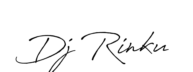 How to make Dj Rinku signature? Antro_Vectra_Bolder is a professional autograph style. Create handwritten signature for Dj Rinku name. Dj Rinku signature style 7 images and pictures png