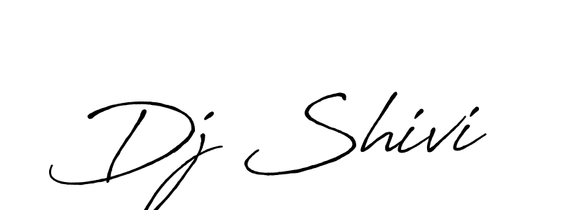 Make a beautiful signature design for name Dj Shivi. With this signature (Antro_Vectra_Bolder) style, you can create a handwritten signature for free. Dj Shivi signature style 7 images and pictures png