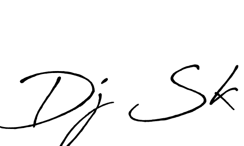Use a signature maker to create a handwritten signature online. With this signature software, you can design (Antro_Vectra_Bolder) your own signature for name Dj Sk. Dj Sk signature style 7 images and pictures png