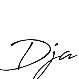 Dja stylish signature style. Best Handwritten Sign (Antro_Vectra_Bolder) for my name. Handwritten Signature Collection Ideas for my name Dja. Dja signature style 7 images and pictures png