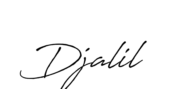 Make a beautiful signature design for name Djalil. With this signature (Antro_Vectra_Bolder) style, you can create a handwritten signature for free. Djalil signature style 7 images and pictures png