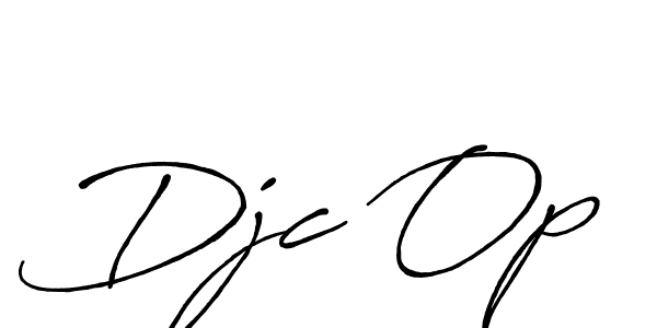 Make a beautiful signature design for name Djc Op. With this signature (Antro_Vectra_Bolder) style, you can create a handwritten signature for free. Djc Op signature style 7 images and pictures png