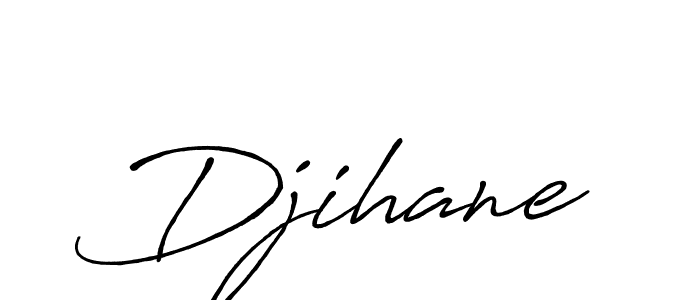 Djihane stylish signature style. Best Handwritten Sign (Antro_Vectra_Bolder) for my name. Handwritten Signature Collection Ideas for my name Djihane. Djihane signature style 7 images and pictures png