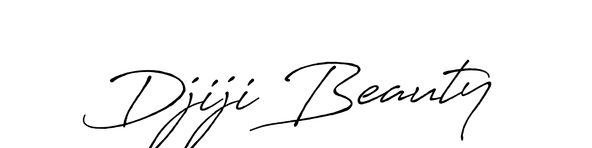 Create a beautiful signature design for name Djiji Beauty. With this signature (Antro_Vectra_Bolder) fonts, you can make a handwritten signature for free. Djiji Beauty signature style 7 images and pictures png