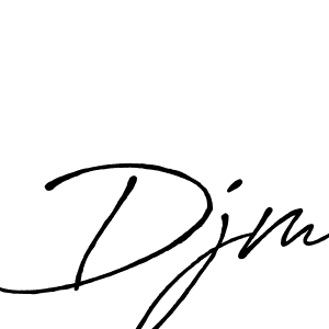 How to make Djm signature? Antro_Vectra_Bolder is a professional autograph style. Create handwritten signature for Djm name. Djm signature style 7 images and pictures png