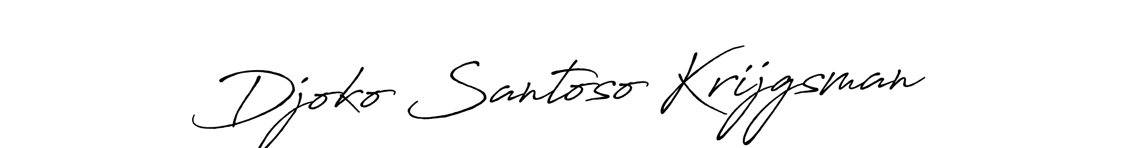 It looks lik you need a new signature style for name Djoko Santoso Krijgsman. Design unique handwritten (Antro_Vectra_Bolder) signature with our free signature maker in just a few clicks. Djoko Santoso Krijgsman signature style 7 images and pictures png