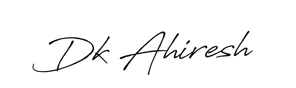 Similarly Antro_Vectra_Bolder is the best handwritten signature design. Signature creator online .You can use it as an online autograph creator for name Dk Ahiresh. Dk Ahiresh signature style 7 images and pictures png