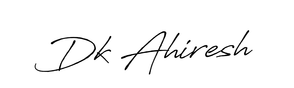 Similarly Antro_Vectra_Bolder is the best handwritten signature design. Signature creator online .You can use it as an online autograph creator for name Dk Ahiresh. Dk Ahiresh signature style 7 images and pictures png