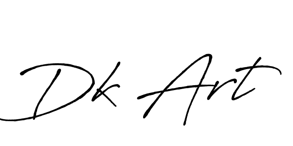 Create a beautiful signature design for name Dk Art. With this signature (Antro_Vectra_Bolder) fonts, you can make a handwritten signature for free. Dk Art signature style 7 images and pictures png