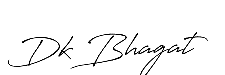 Make a beautiful signature design for name Dk Bhagat. With this signature (Antro_Vectra_Bolder) style, you can create a handwritten signature for free. Dk Bhagat signature style 7 images and pictures png