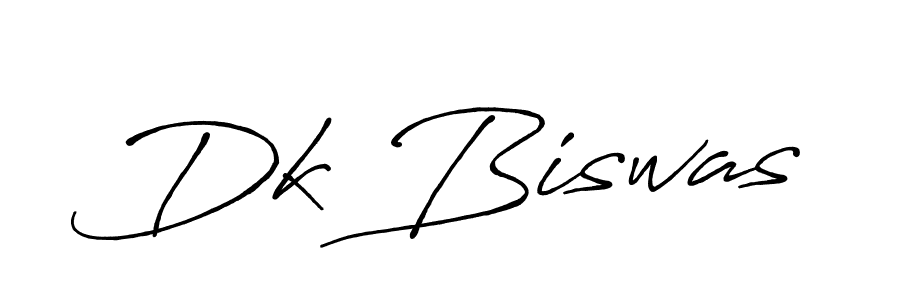 Create a beautiful signature design for name Dk Biswas. With this signature (Antro_Vectra_Bolder) fonts, you can make a handwritten signature for free. Dk Biswas signature style 7 images and pictures png
