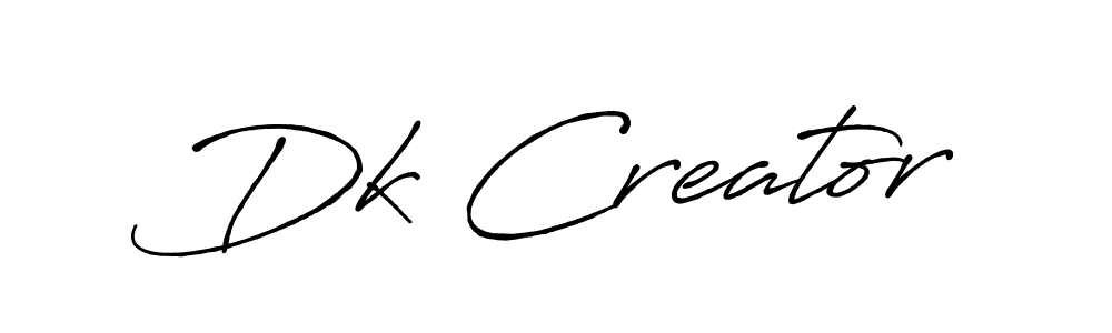 if you are searching for the best signature style for your name Dk Creator. so please give up your signature search. here we have designed multiple signature styles  using Antro_Vectra_Bolder. Dk Creator signature style 7 images and pictures png