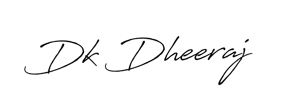 How to make Dk Dheeraj name signature. Use Antro_Vectra_Bolder style for creating short signs online. This is the latest handwritten sign. Dk Dheeraj signature style 7 images and pictures png