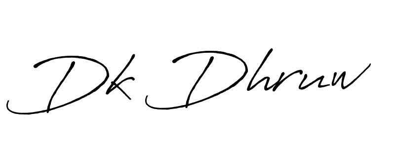 How to make Dk Dhruw name signature. Use Antro_Vectra_Bolder style for creating short signs online. This is the latest handwritten sign. Dk Dhruw signature style 7 images and pictures png