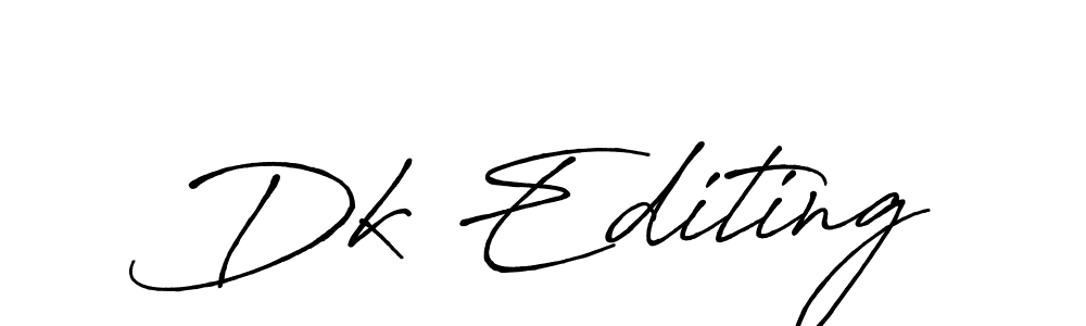 Make a beautiful signature design for name Dk Editing. With this signature (Antro_Vectra_Bolder) style, you can create a handwritten signature for free. Dk Editing signature style 7 images and pictures png