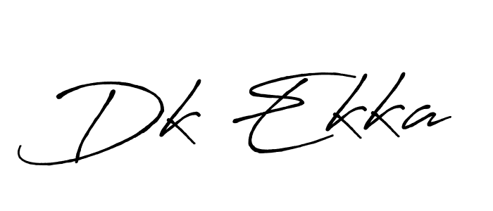 Create a beautiful signature design for name Dk Ekka. With this signature (Antro_Vectra_Bolder) fonts, you can make a handwritten signature for free. Dk Ekka signature style 7 images and pictures png