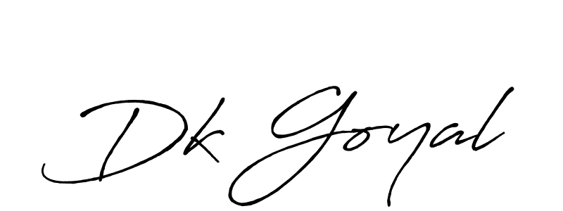 Dk Goyal stylish signature style. Best Handwritten Sign (Antro_Vectra_Bolder) for my name. Handwritten Signature Collection Ideas for my name Dk Goyal. Dk Goyal signature style 7 images and pictures png