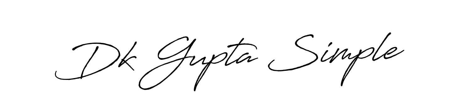 Antro_Vectra_Bolder is a professional signature style that is perfect for those who want to add a touch of class to their signature. It is also a great choice for those who want to make their signature more unique. Get Dk Gupta Simple name to fancy signature for free. Dk Gupta Simple signature style 7 images and pictures png