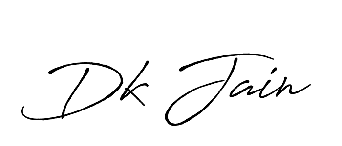 Dk Jain stylish signature style. Best Handwritten Sign (Antro_Vectra_Bolder) for my name. Handwritten Signature Collection Ideas for my name Dk Jain. Dk Jain signature style 7 images and pictures png