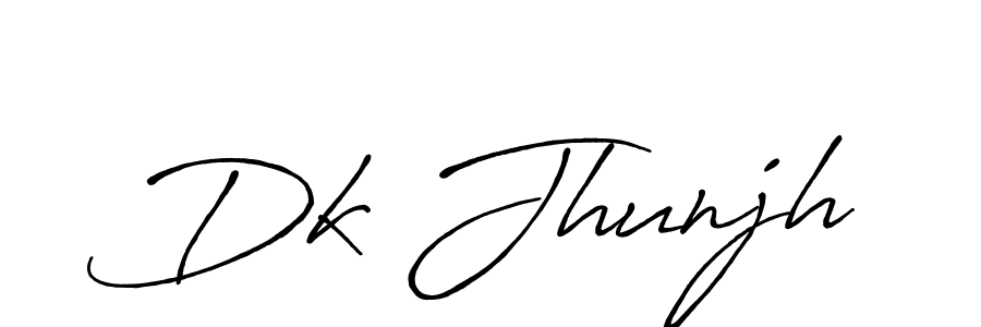 How to Draw Dk Jhunjh signature style? Antro_Vectra_Bolder is a latest design signature styles for name Dk Jhunjh. Dk Jhunjh signature style 7 images and pictures png