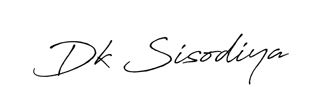 Make a beautiful signature design for name Dk Sisodiya. With this signature (Antro_Vectra_Bolder) style, you can create a handwritten signature for free. Dk Sisodiya signature style 7 images and pictures png