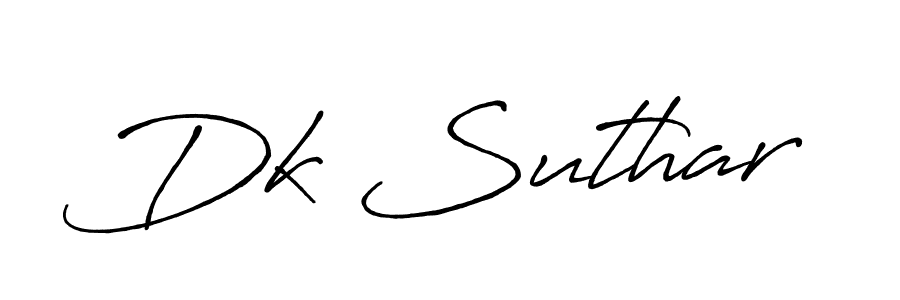 Similarly Antro_Vectra_Bolder is the best handwritten signature design. Signature creator online .You can use it as an online autograph creator for name Dk Suthar. Dk Suthar signature style 7 images and pictures png