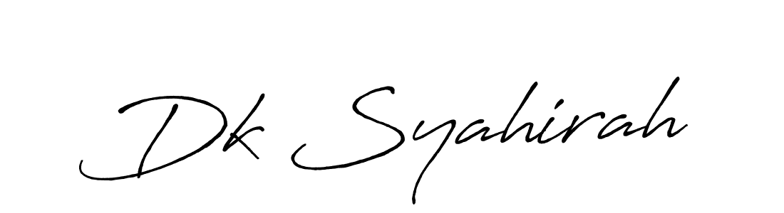 You should practise on your own different ways (Antro_Vectra_Bolder) to write your name (Dk Syahirah) in signature. don't let someone else do it for you. Dk Syahirah signature style 7 images and pictures png