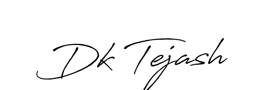 How to make Dk Tejash name signature. Use Antro_Vectra_Bolder style for creating short signs online. This is the latest handwritten sign. Dk Tejash signature style 7 images and pictures png