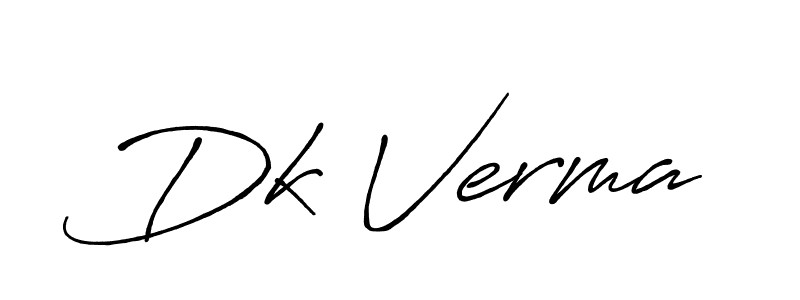 Make a beautiful signature design for name Dk Verma. With this signature (Antro_Vectra_Bolder) style, you can create a handwritten signature for free. Dk Verma signature style 7 images and pictures png