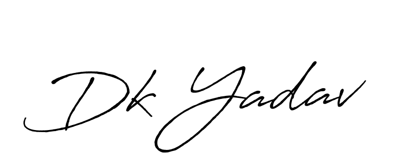 Create a beautiful signature design for name Dk Yadav. With this signature (Antro_Vectra_Bolder) fonts, you can make a handwritten signature for free. Dk Yadav signature style 7 images and pictures png