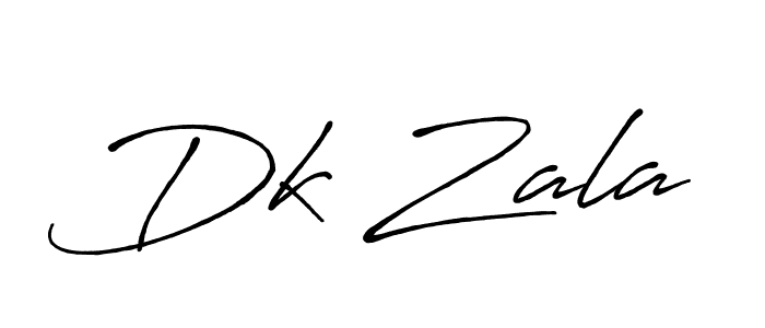 Use a signature maker to create a handwritten signature online. With this signature software, you can design (Antro_Vectra_Bolder) your own signature for name Dk Zala. Dk Zala signature style 7 images and pictures png